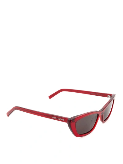 Shop Saint Laurent Sl 277 Sunglasses In Red