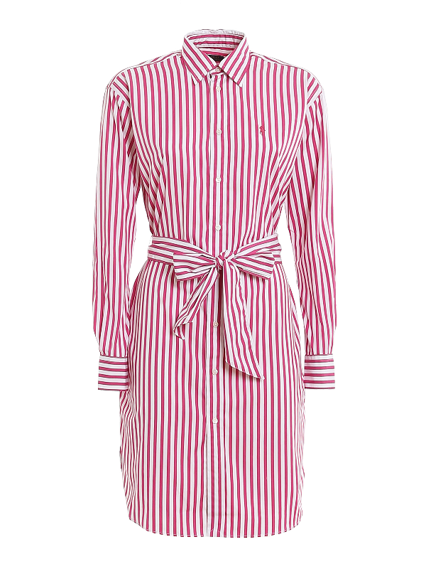 ralph lauren belted striped dress