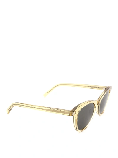 Shop Saint Laurent Sl 356 Sunglasses In Yellow