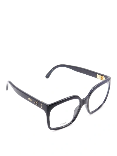 Shop Fendi Optyl Squared Eyeglasses In Black