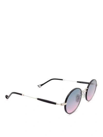 Shop Eyepetizer Un Ultralight Rounded Sunglasses In Black