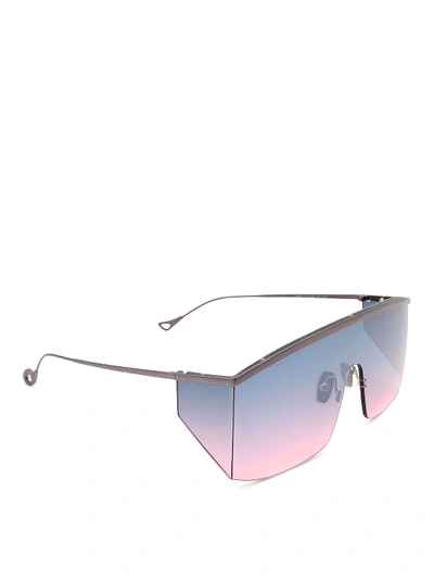 Shop Eyepetizer Karl Ultralight Mask Sunglasses In Metallic