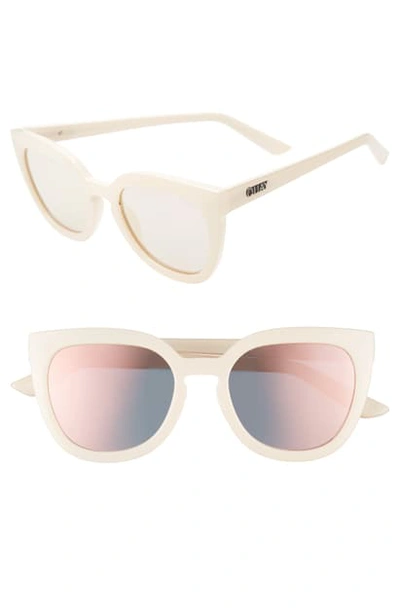 Shop Quay Noosa 55mm Cat Eye Sunglasses In Pearl/ Rose