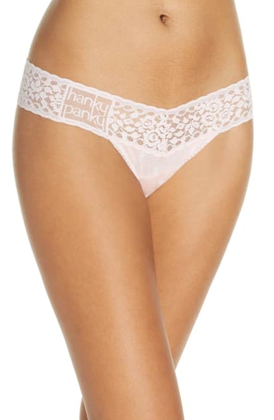 Shop Hanky Panky Rosie Low Rise Thong In Came/ Whit