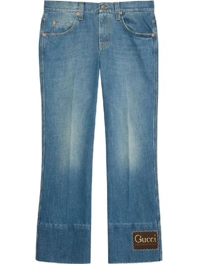 Shop Gucci Straight-leg Denim Jeans In Blue