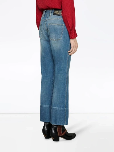 Shop Gucci Straight-leg Denim Jeans In Blue