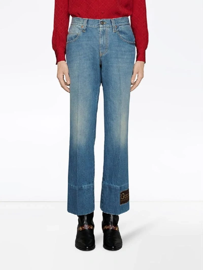 Shop Gucci Straight-leg Denim Jeans In Blue