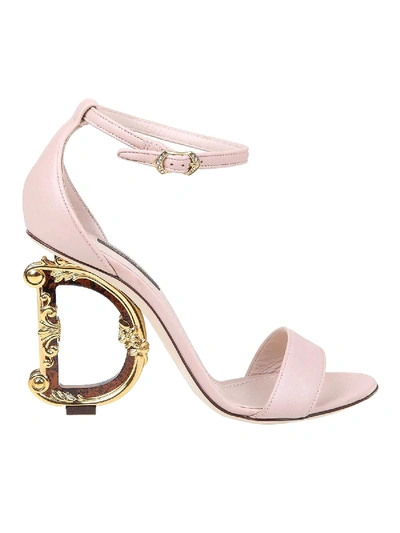 Shop Dolce & Gabbana Devotion Baroque Sculpture Heel Sandals In Pink