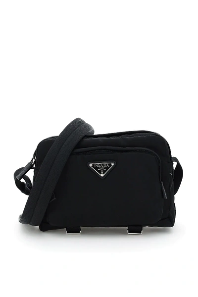 Shop Versace Mini Virtus Quilted Bag In Black