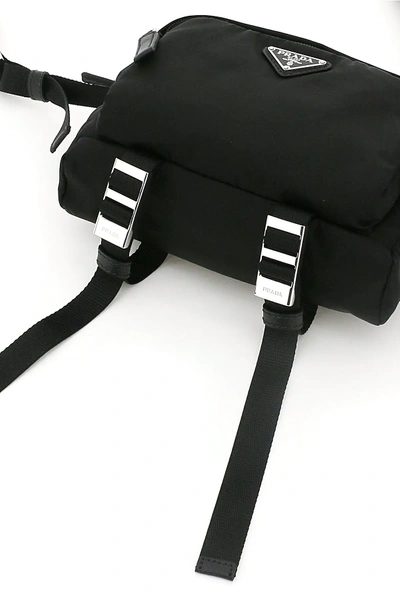 Shop Versace Mini Virtus Quilted Bag In Black