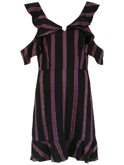 Shop Olympiah Striped Drina Dress In Black