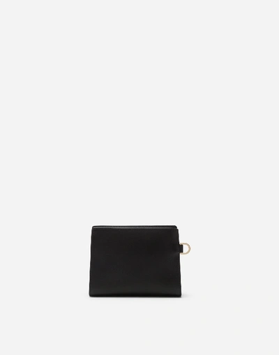 Shop Dolce & Gabbana Small Monreale Clutch In Calfskin With Logo In Black