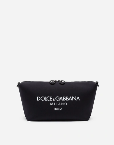 Shop Dolce & Gabbana Neoprene Palermo Bag With Printed Logo