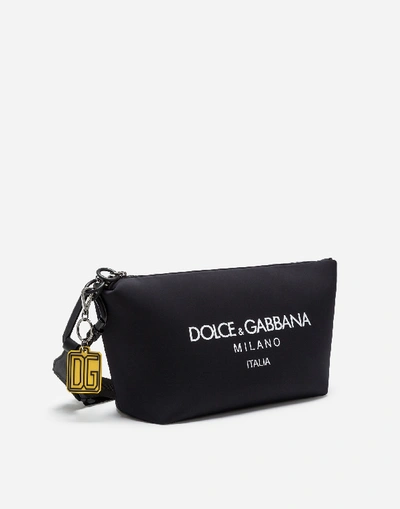 Shop Dolce & Gabbana Neoprene Palermo Bag With Printed Logo