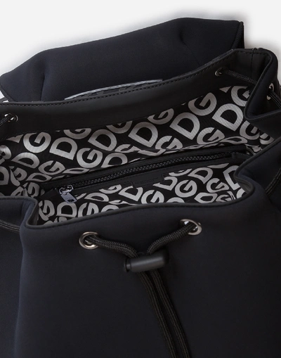 Shop Dolce & Gabbana Millennials Logo Backpack In Neoprene With Rubberized Dg