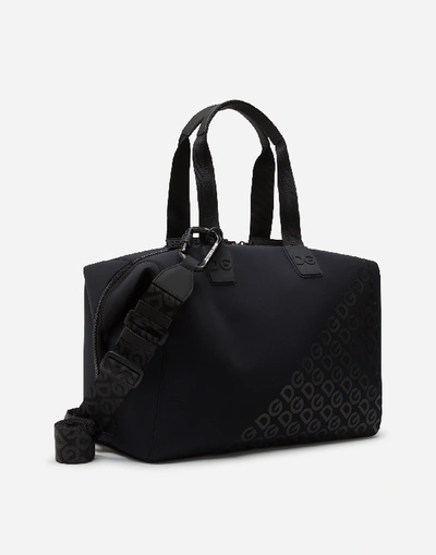 Shop Dolce & Gabbana Millennials Logo Bag In Neoprene With Rubberized Dg