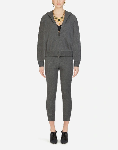 Shop Dolce & Gabbana Cashmere Jogging Pants In Grey