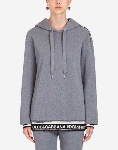 Shop Dolce & Gabbana Jersey Sweatshirt In Grey