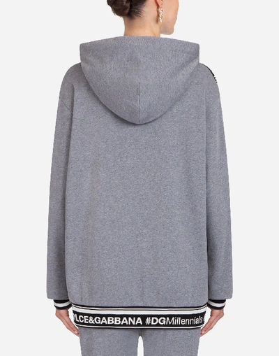 Shop Dolce & Gabbana Jersey Sweatshirt In Grey