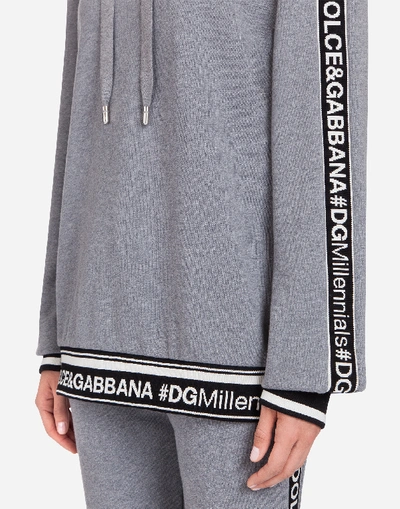 Shop Dolce & Gabbana Jersey Sweatshirt In Grey