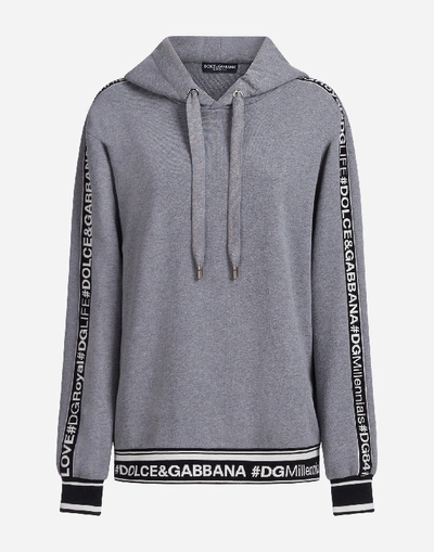 Shop Dolce & Gabbana Jersey Sweatshirt In Grey