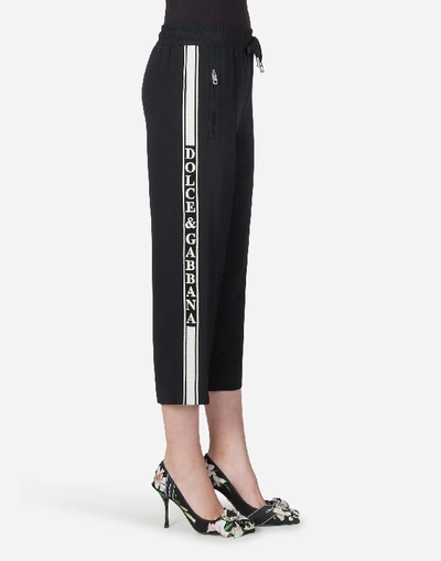 Shop Dolce & Gabbana Cady Pants In Black