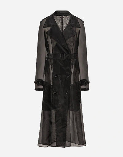 Shop Dolce & Gabbana Double-breasted Organza Trench Coat