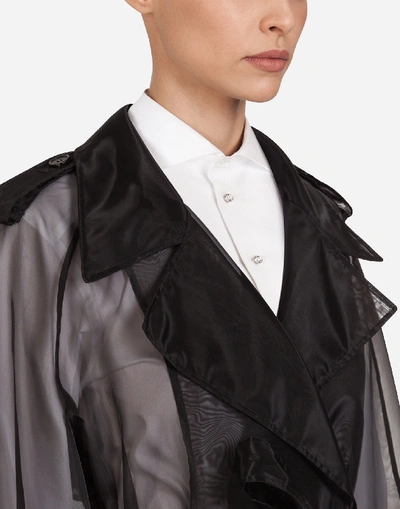 Shop Dolce & Gabbana Double-breasted Organza Trench Coat