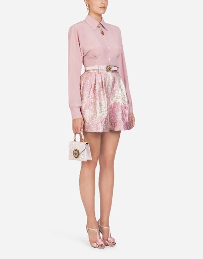 Shop Dolce & Gabbana Crepe De Chine Shirt In Pink