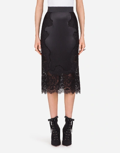 Shop Dolce & Gabbana Satin Skirt