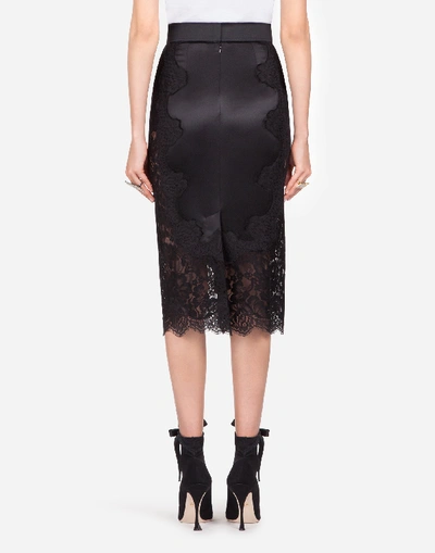 Shop Dolce & Gabbana Satin Skirt