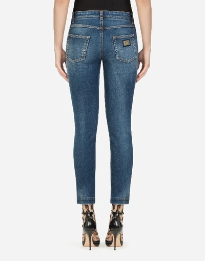 Shop Dolce & Gabbana Pretty-fit Jeans In Stretch Denim In Azure