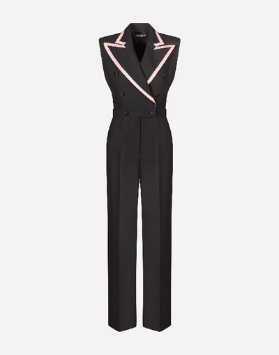 Shop Dolce & Gabbana Woolen Fabric Suit In Black