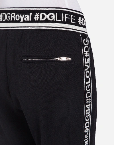 Shop Dolce & Gabbana Jersey Pants In Black