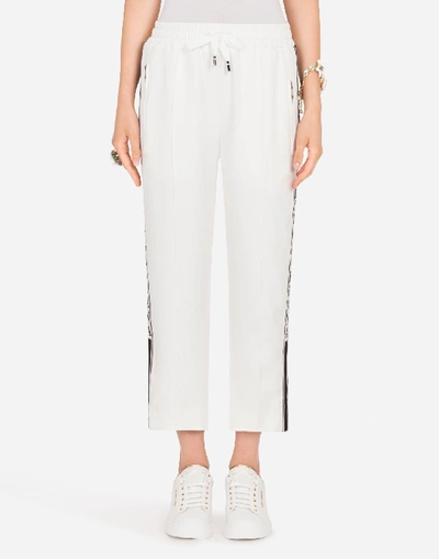 Shop Dolce & Gabbana Cady Pants In White