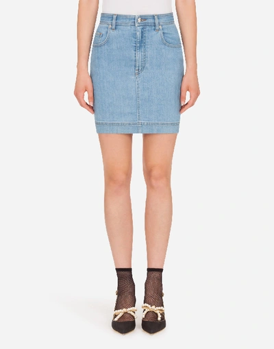 Shop Dolce & Gabbana Short Denim Skirt