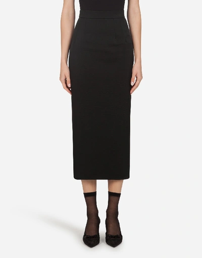 Shop Dolce & Gabbana Longuette Tube Skirt In Faille