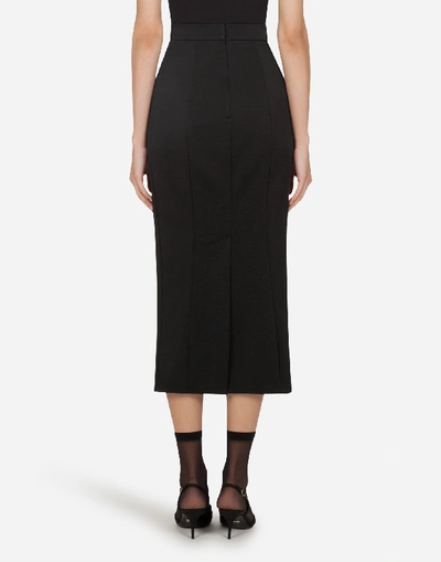 Shop Dolce & Gabbana Longuette Tube Skirt In Faille