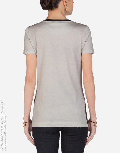 Shop Dolce & Gabbana Cotton T-shirt With Marlon Brando Print