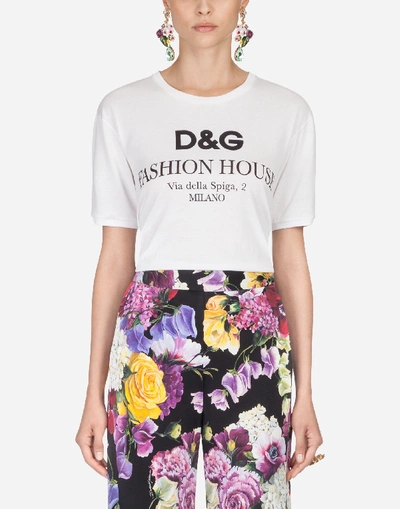 Shop Dolce & Gabbana Printed Cotton T-shirt