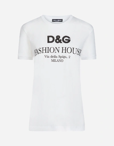 Shop Dolce & Gabbana Printed Cotton T-shirt