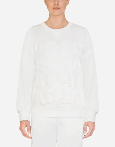 Shop Dolce & Gabbana Millennials Star Jersey Crew Neck Sweatshirt