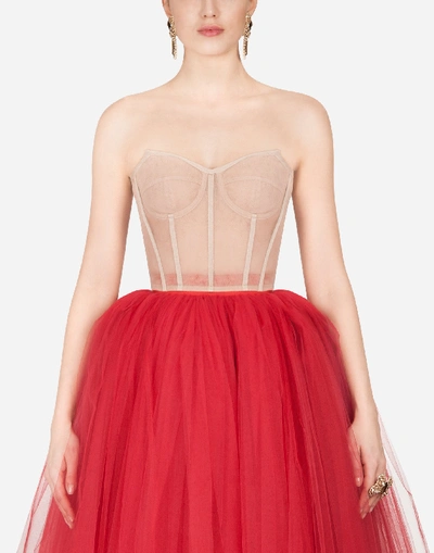 Shop Dolce & Gabbana Short Tulle Bustier