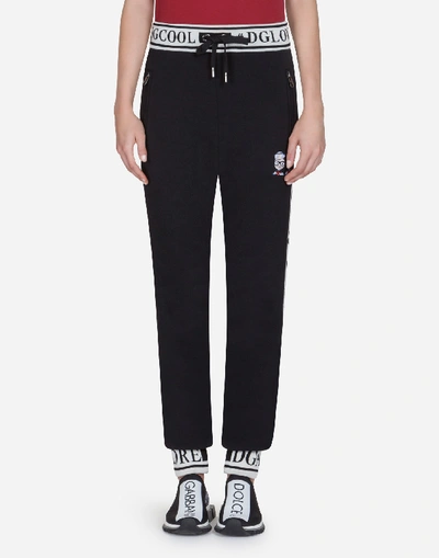 Shop Dolce & Gabbana #dgfamily Cotton Pants In Black