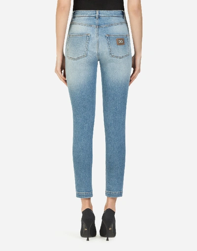 Shop Dolce & Gabbana Audrey-fit Jeans In Stretch Denim In Blue