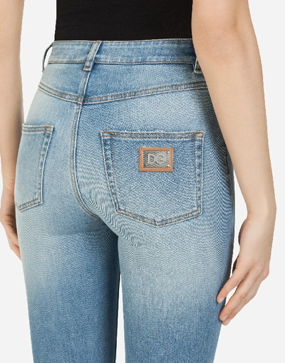 Shop Dolce & Gabbana Audrey-fit Jeans In Stretch Denim In Blue