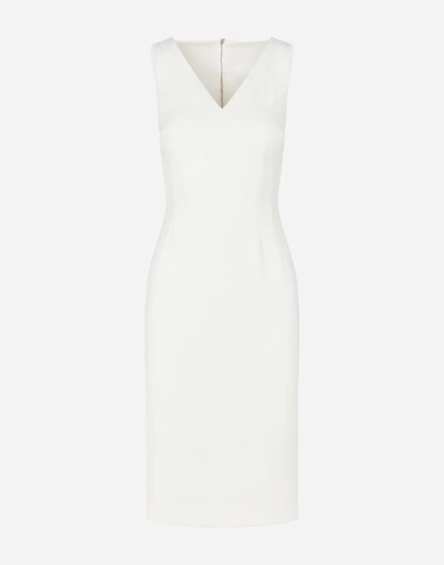 Shop Dolce & Gabbana Sleeveless Cady Midi Dress