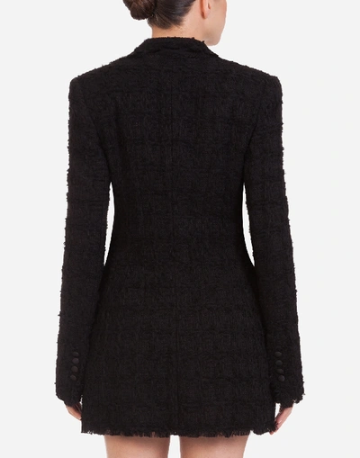 Shop Dolce & Gabbana Double-breasted Tweed Jacket