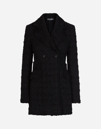 Shop Dolce & Gabbana Double-breasted Tweed Jacket