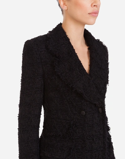Shop Dolce & Gabbana Double-breasted Tweed Jacket